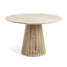 kave home ronde eettafel jeanette 120cm sohome ronde eettafel eettafel teakhouten tafel