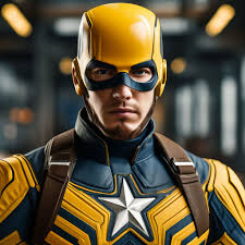 Yellow Captain America" — image created in Shedevrum