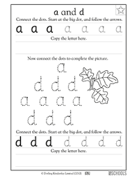 Lowercase A And D Kindergarten Preschool Reading Writing Worksheet Greatschools