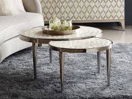 Featuring a cream fabric upholstered frame with gorgeous scalloped apron. Bernhardt Interiors 54 Wide Round Coffee Table Nesting Bh386024