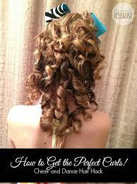 How To Get The Perfect Curls Cheer And Dance Hair Hack Dance Hairstyles Hair Hacks Cheer Hair