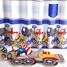 Dream Factory Trains Trucks 4 Piece Bath Set Bath Kit Trucks Print Bath Sets