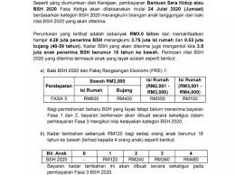 Malah, ia akan turut dirasai oleh individu orang kurang upaya (oku) yang berumur 18 tahun dan ke atas. Semakan Bsh Kategori Bujang 2020