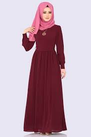 Modaselvim Elbise Kemerli Tesettur Elbise 3687 2mb205 Bordo Dresses Islamic Clothing Fashion