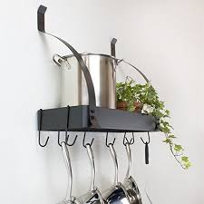 This Pot Rack By Contour Essentials Will Keep Your Kitchen Looking Neat And Keep Your Pans And Utensils Pot Rack Hanging Kitchen Storage Rack Cookware Storage