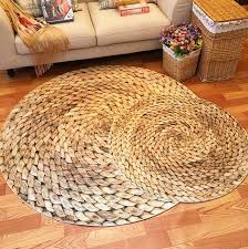 5 Size Hot Natural Straw Round Pouf Tatami Cushion Floor Cushions Meditation Yoga Round Mat Z Modern Minimalist Living Room Round Rug Living Room Round Carpets