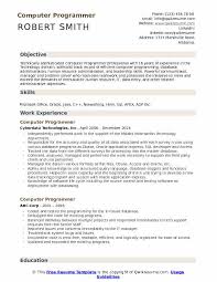 Computer Programmer Resume Samples Qwikresume