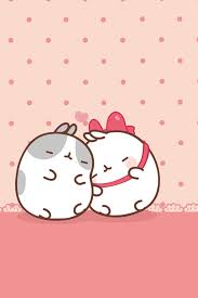 I don't know why i did this but it's cute. Molang Wallpapers Molang Wallpaper Kawaii Wallpaper Cute Wallpapers