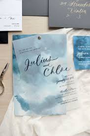 Dusty Blue And Gray Watercolor Wedding Invitations With Vellum Overlay And Gold Call Cheap Wedding Invitations Wedding Invitations Diy Fun Wedding Invitations