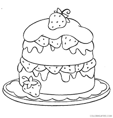 Maybe you would like to learn more about one of these? Birthday Cake Coloring Pages Strawberry Coloring4free Coloring4free Com