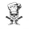Tatuje de calavera con dos cuchillos con gorro de chef. Https Encrypted Tbn0 Gstatic Com Images Q Tbn And9gcstbwahygopeigimtrkdeiu8pv3xi6z9thr Zna20u Usqp Cau