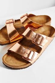 Birkenstock Arizona Rose Gold Sale Birkenstock Arizona Metallic Soft Footbed Sandal Footbed Sandals Metallic Shoes Birkenstock Sandals