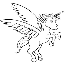Draw Cartoon Unicorn With Wings Step5 Unicorn Drawing Unicorn Wings Drawings
