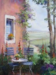 Ute Herrmann Kunstmalerin Romantisches Kleines Rosa Hauschen Mit Gartenstuhlen Hinter Dem Haus Www Ute Herr Rosa Hauser Landschaften Malen Fantasielandschaft