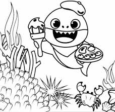Baby shark and pinkfong coloring pages for kids. Cute Baby Shark Coloring Pages Download Dana Milenial