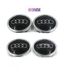 4 Gloss Black Car Wheel Center Hub Cap Emblem Badge Logo 69mm Audi 4b0601170a Badge Logo Black Car Hub Caps