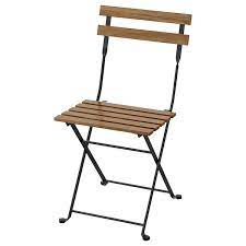 Frames not weather resistant and must be stored. Tarno Chair Outdoor Foldable Acacia Black Gray Brown Stained Steel Light Brown Stained Ikea