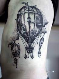 (the end is near) and that's in a very positive light. 70 Hot Air Balloon Tattoo Designs For Men Basket Full Of Ideas