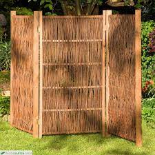 Paravent für den garten aus holz, weide, polyrattan, textil ☆ wetterfest und strapazierfähig ✓ was ist ein paravent für den garten? Weiden Paravent Exclusiv U 3 Teiliger Sichtschutz