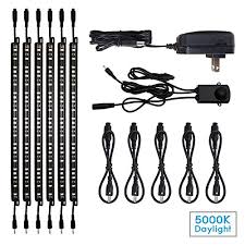 Torchstar Led Safe Lighting Kit 6 12 Linkable Light Bars Motion Sensor Power Adapter Under Cabinet Gun Safe Locker Closet Under Counter Shelf Showcase Lighting 5000k Daylight Gun Safes