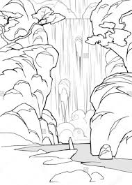 Gambar gunung dan air terjun Lukisan Air Terjun Yang Senang Dilukis Cikimm Com