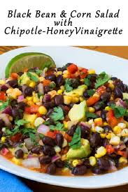 Black Bean And Corn Salad Recipe With Italian Dressing Black Bean Corn Salad With Chipotle Honey Vinaigrette In 2020 Black Bean Corn Salad Salad Recipes For Dinner Salad Dressing Recipes