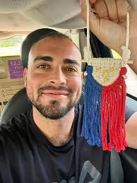 Sewed some loops to my leech for an ensign. Made my yellow flag last night.  Just about ready except for packing and making some ice.