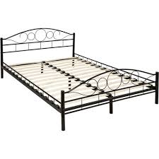 ⭐top 3 lits mezzanine adulte 2 places. Lit Adulte 2 Places 140 Cm X 200 Cm En Metal Avec Sommier A Lattes Hypnos Noir 401723