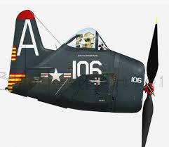 Grumman F8f 1b Bearcat Fighter Squadron 15 On The Uss Tarawa Cv 40 Pacific Fleet 1948 Ens R Cartoon Airplane Aircraft Art Fighter