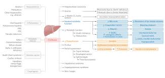 Cirrhosis of the liver is a disease of the liver, symptoms may present in a variety of ways, some of the most common are a lack of energy, tiredness, weight loss, loss of hunger, nausea and weakness. Cirrhosis Amboss