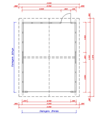 Nun, jetzt eine frage, meine garage ist 2,30 breit. Zeichnungen Holzgarage Carp 01