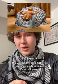 Pope Francis Unveils Baby Jesus in a Keffiyeh