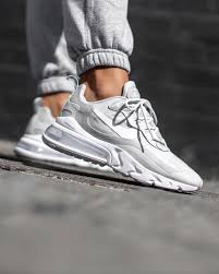 Nike Air Max 270 React Grey Fog White Smoke Grey In 2020 Nike Air Shoes Nike Shoes Air Max Nike Shoes Women