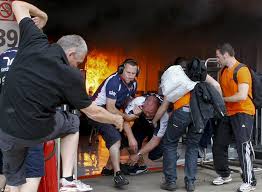 Sebastian vettel was aiming to win the race in consecutive seasons, a feat not achieved since michael schumacher won his fourth in a row back in 2004. Spanish Grand Prix 2012 Horror 16 Injured When Fire Broke Out In Williams Team S Garage Daily Mail Online