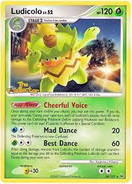 Examples include roselia and type: Ludicolo Platinum 34 Pokemon Card