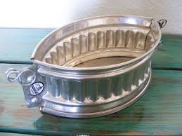 Rowoco Fluted Tin Vintage Game Pie Mould France Oval Hot Water Crust Pastry Pate Mold Pie Mold Vintage Games Hot Water Crust Pastry