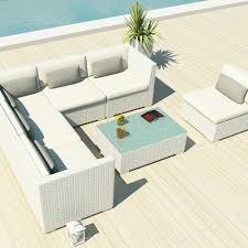 Amazon Com Uduka Outdoor Sectional Patio Furniture White Wicker Sofa Set Luxor Off White Al Sectional Patio Furniture Wicker Sofa Outdoor Sectional Furniture