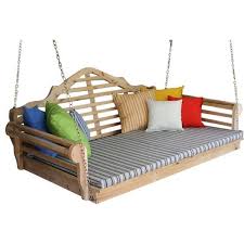 Outdoor daybed swings unfinished wood. Marlboro Red Cedar Swing Bed By A L Furniture