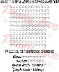 Doctrine Covenants Pearl Of Great Price Reading Chart