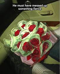 Make the center hole in the saved sepal a bit larger and slip it over the floral wire until it is on the bottom of the money rose head. Laughstub On Twitter The Perfect Vday Gift Roses Wrapped In Money Http T Co Rfzgrhuu35 Http T Co Ms5v8jubgy