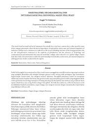 Semasa pelaksanaan malayan union pada tahun 1946, secara tersirat. Pdf Nasionalisme Negara Bangsa Dan Integrasi Nasional Indonesia Masih Perlukah