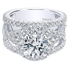 Choose engagement rings in any metal color including white gold, yellow gold, or rose gold. 18k White Gold Vintage Trellis Stack Diamond Engagement Ring Mullen Brothers