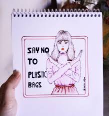Say No To Plastic Bags Drawings Draw Illustration Savetheplanet Drawforearth Illustration Illustrator Sketc Sketch Book Drawing S Plastic Bag