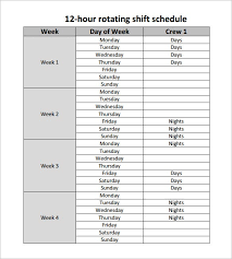 Evaluating 12 hour shift schedule template pdf format. 11 Hour Shift Schedule Template 11 Free Word Excel Pdf Format Download Free Premium Templates