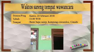 Jul 05, 2019 · contoh pertanyaan wawancara dengan petani padi singkong cabai tomat kacang sayuran bahasa sunda untuk mewawancarai seorang petani misalnya seperti petani padi petani tomat petani kacang petani sayuran ataupun dengan petani cabai pada dasarnya untuk pertanyaanya menurut saya sama saja hanya tinggal disesuaikan sedikit nanti dibagian pertanyaannya. Laporan Wawancara Narasi Dengan Petani Singkong Bahasa Sunda