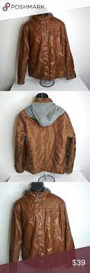 English Laundry Mens Brown Jacket Large Zipper Brown Jacket Men Brown Jacket Jackets
