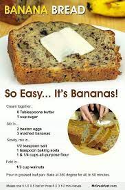 Banana Bread So Easy It S Bananas Team Breakfast Banana Recipes Baking Recipes