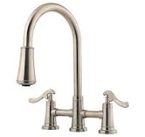 Brushed Nickel Ashfield LG531-YPK 2-Handle Pull-Down Kitchen ...