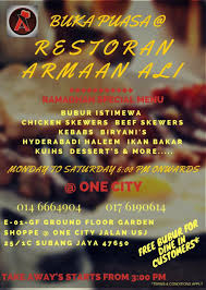 Highly distinguished by the excellent double frontage, which provided double exposure to your business, and a garden suite on top. Restoran Armaan Ali 60 3 8021 7814 E 01 Gf Ground Floor Garden Shoppe One City Jalan Usj 25 1c 47650 Subang Jaya Selangor Malaysia