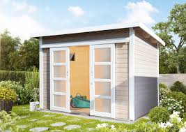 Gartenhaus Flachdach 300x300 Cm Holz Haus Bausatz Mit Schiebetur Kippfenster Kaminofen Fur Zuhause Vom Fachhandel